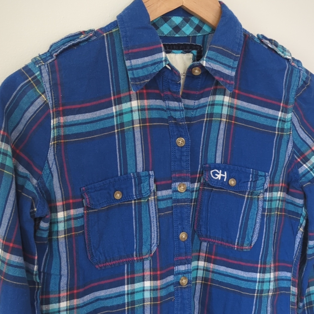 Gilly Hicks Blue Plaid Button Down